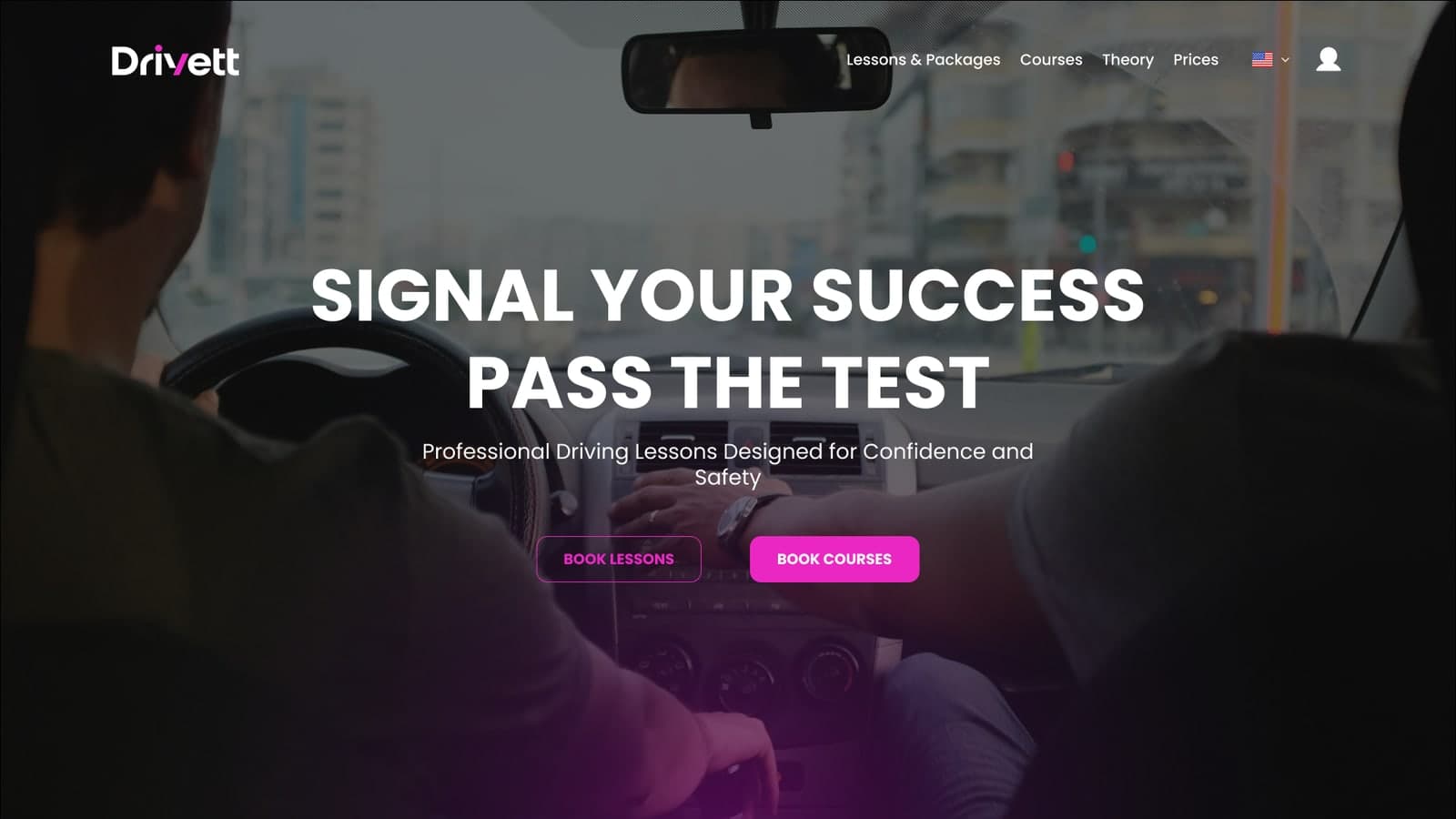 Drivett driving school homepage