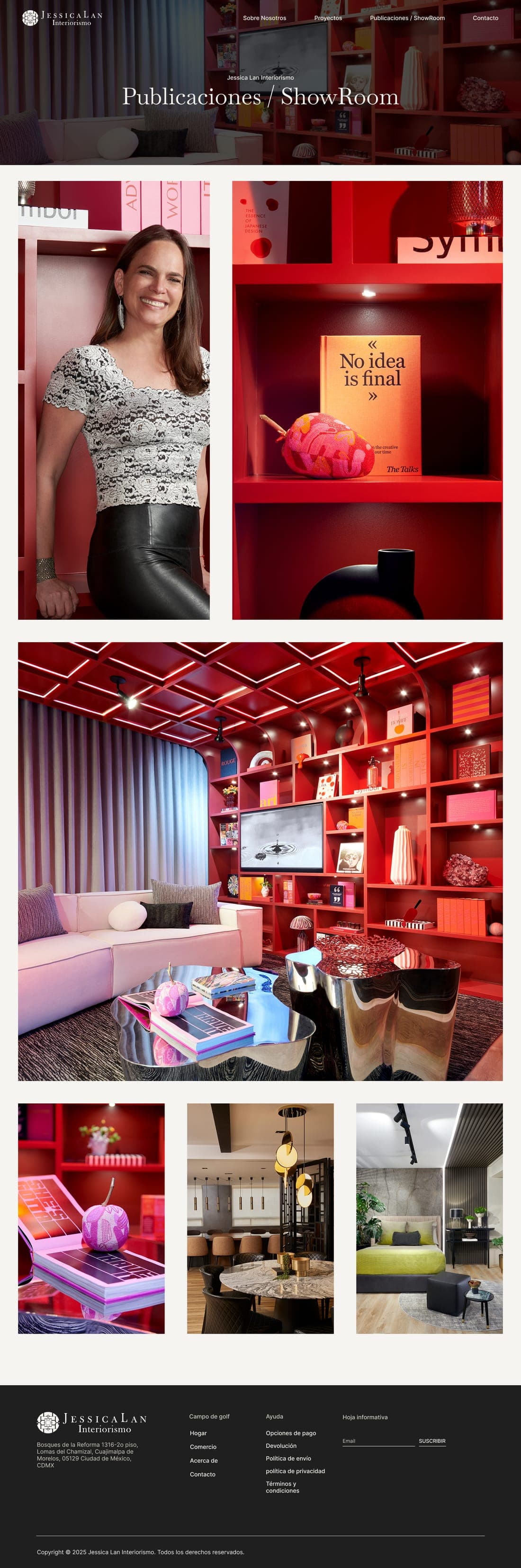 Jessica Lan showroom and publications