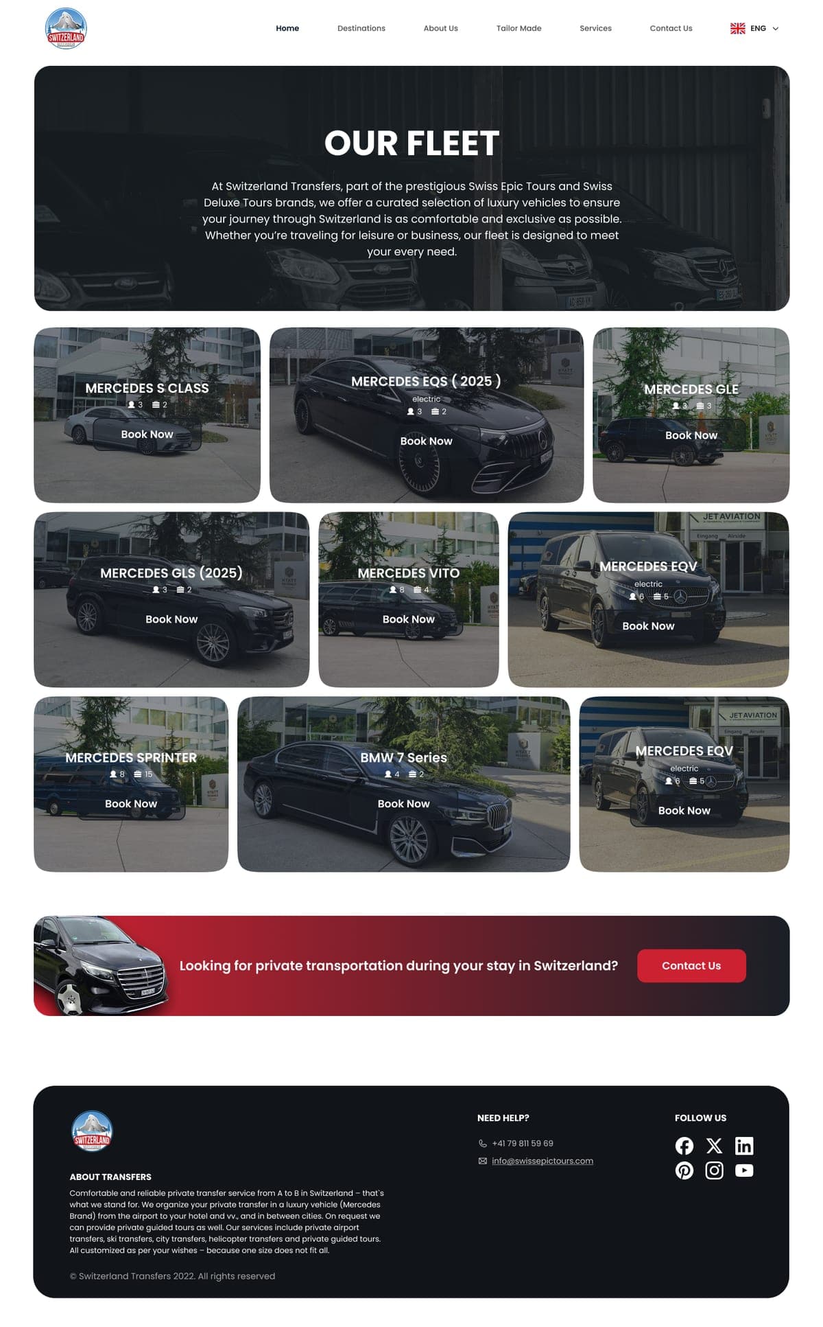 Switzerland Transfers fleet page